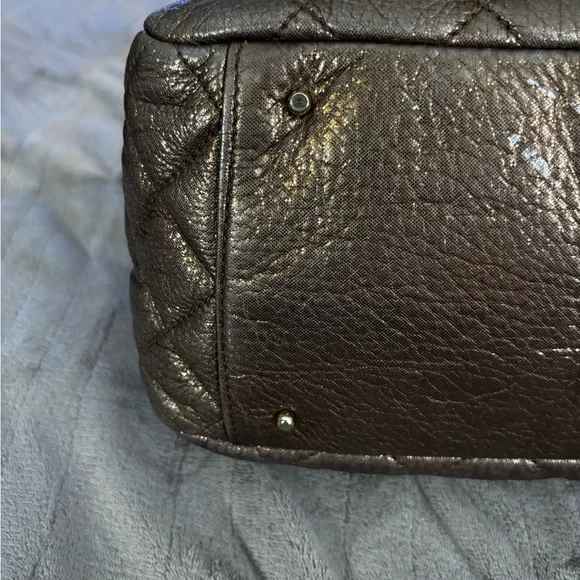 Kate Spade New York Quilted Metallic Leather Satchel - Picture 10 of 16